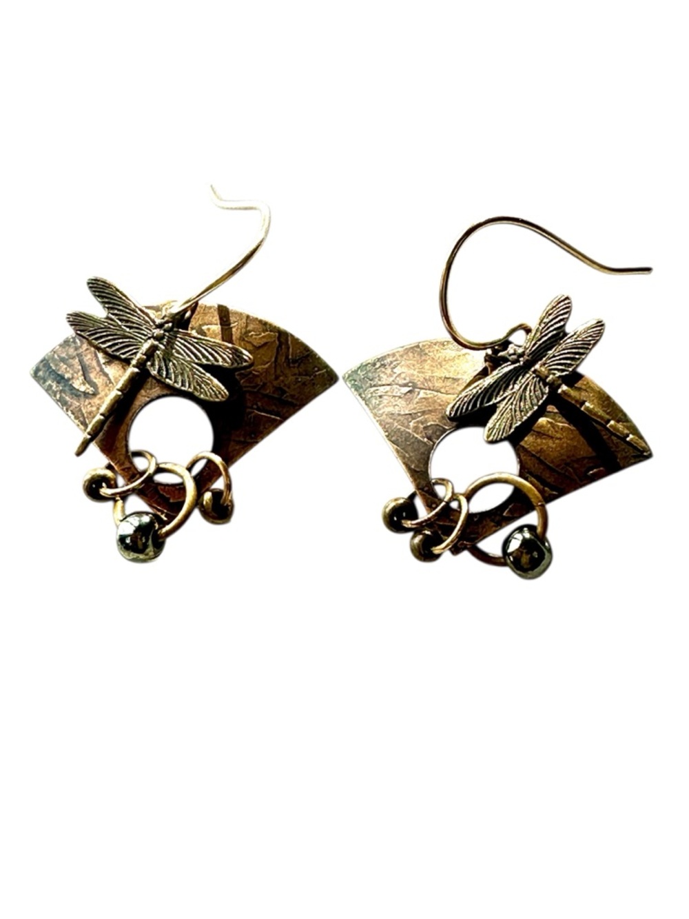 Judy Coyote Dragonfly Earrings Excellent  Condition